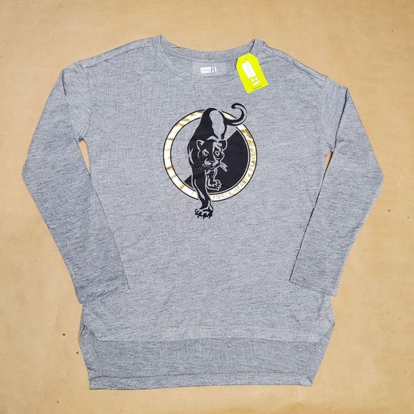 Crazy 8 Puma Long Sleeve Shirt S(5-6) Gray - Picture 1 of 5